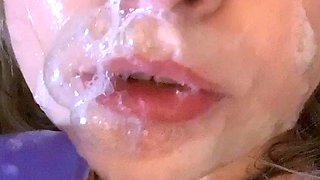 Blonde tight pussy babe solo toy fun in glamour masturbation