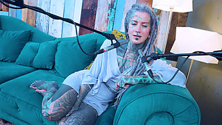I talk about P - Passion - ASMR podcast SFW talking goth skinny girl dreadlocks tattoo model inked girl