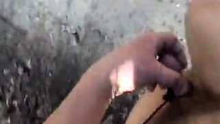 Outdoor Handjob Overlooking the Highway