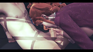 Hentai Uncensored - Claudia Blowjob and Handjob - Japanese Asian Manga Anime Game Porn