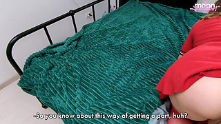 Casting Ended in a Rough Fuck. 18 Years Old Student Dirty Fucking