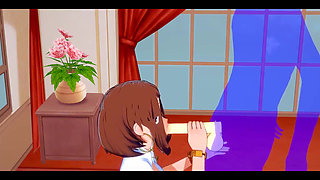 My Hero Academia Hentai - Uraraka Blowjob and Fucked - Japanese Asian Manga Anime Film Game Porn