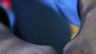 Black Stocking Tease - Slow Footplay in Sheer Nylons