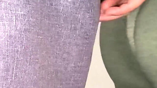 She Accidentally Grabs a Stranger's Dick While Waiting in Line