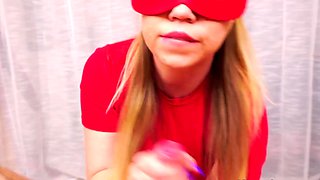 Extreme amateur pov blowjob with brunette babe