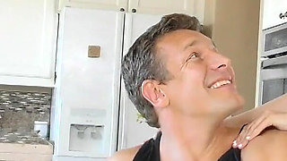 Unexpected Kitchen Creampie with Skinny Blonde