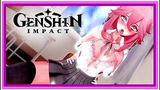 Genshin Impact - Yae Miko In School Uniform