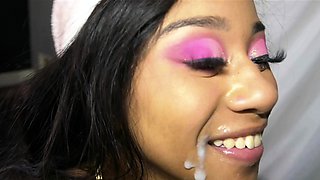 Busty amateur girlfriend sucks and fucks with cumshot