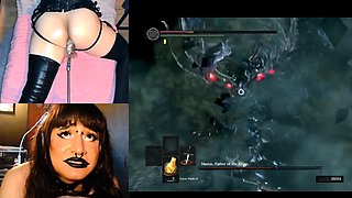 Watch brunette mistress toying her ass in fetish solo