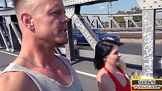 Amateur cougar gives blowjob and handjob