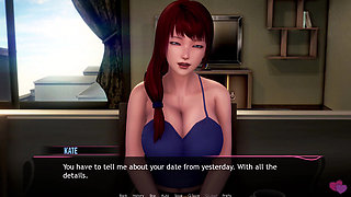Murmur 23 - Shinigami Lollipop Masturbation on Dining Table Then Adam Presses Helans Huge Boobs in Club