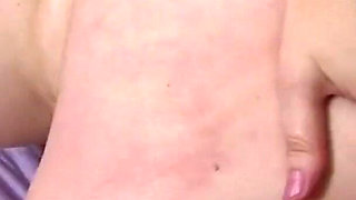 Brunette alone at home is waiting for a friend of hers to satisfy her and make her want her pussy wet