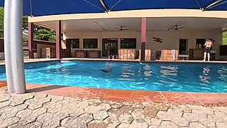 Barely Behaving by the Pool