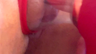 Another Shaved Pussy Pumping Orgasm with My Swollen Clit Sucker Licker