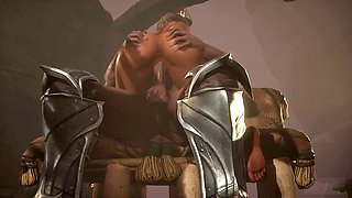 Animated porn, blow-job, big boobs