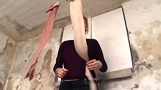 Blonde MILF Rides Hard Cock in Basement Laundry Room