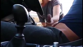 Young amateur girl flashes and fucks big dick guy in car - public cumshot and voyeur action!