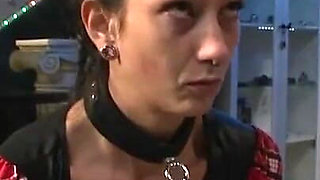 Humiliating blowjob in the street