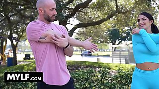 Sport goddes Alexa Payne pounds her private trainer and swallows his cumshot - mylf