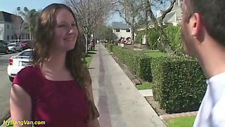 Curvy teen first time bang van fucked