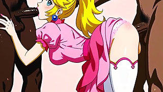 Princess Peach Anime Babe BBC Fun Time sex AI Generated