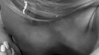 Classic Sexy Blondes Get Naked and Bang on a White Leather Couch