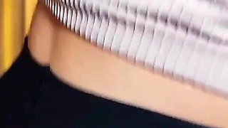 Big Tits Wiggle on a Treadmill Increasing Speed Leggings Gym