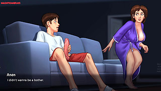 Summertime Saga Part 32 By DarkCookie - Got His Dick Ride By Big Ass MILF Stepmom