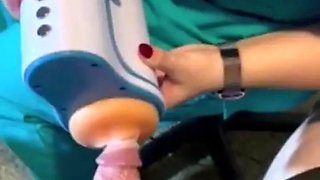 Sperm bank nurse in New York uses a matching to collect my cum