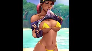 Hot Fortnite Babes Fucking - Anal, Blowjob & Threesome Compilation