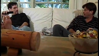 Older mature in stockings enjoys threesome