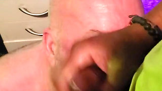 Bear Gets a Facial in the Office