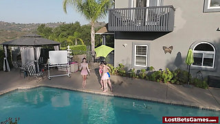 The last two standing must strip down to the cheers of the crowd