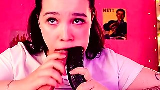 Stacked brunette goes solo toys and masturbation