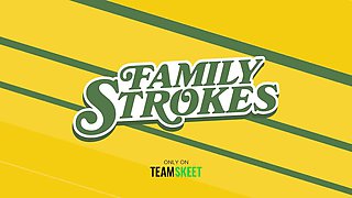 Familystrokes - Big Assed kinky cougar lures her daughters boyfriend to fuck her