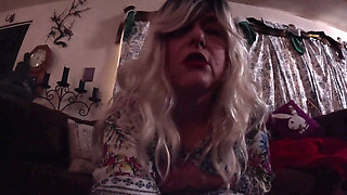 Cheryl's Smoke Break Thinking About Your Cock