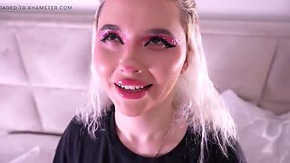 Step-brother Helps His Blonde Step-sister with Big Ass After Her Boyfriend Dumped Her During Ovulation