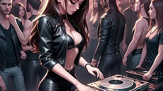 Anime Sexy DJ Synthwave Retrowave Electro AI