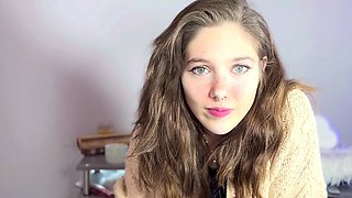 Busty amateur GF webcam solo