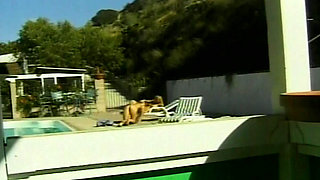 Attractive Blonde Dolls Having Lesbian Fun by the Pool