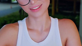 Looks Like We Got Caught - Fucked Her to Squirt on the First Date in a Public Toilet
