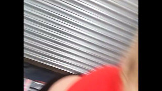 Flashing in the Warehouse for the Boys - BBW Ass & Tits