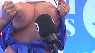 Giant Titted Latina Rosxanagutierrez Penetrated by the Fuck Machine on Juan Bustos Podcast