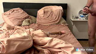 Surprise! I come across my stepsister fingering herself... she ends up with her mouth full