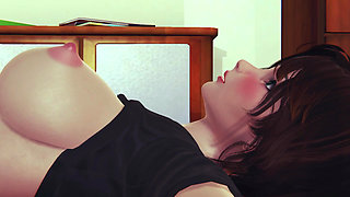 Aunt Cass with a lot of desire to have sex ends up fucking a lucky man - 3D HENTAI ANIMATION