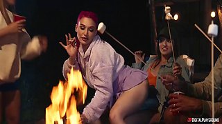Blonde Aubree Valentine Deepthroats Big Cock