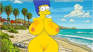 Marge Sucked Cock On The Beach ! The Simpsons New Animation Dsanimation Hentai ! With Car Toon