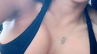 The brunette horny big boob babe get drilled by a hard dick