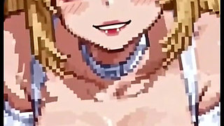 Just Blonde Pixel Boobs Girls, Ai Animation