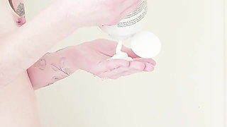 Petite Skinny Girl Shower Bate. Cuming and Orgasms with Toothbrush, Dildo, Shower Head and Fingers!!
